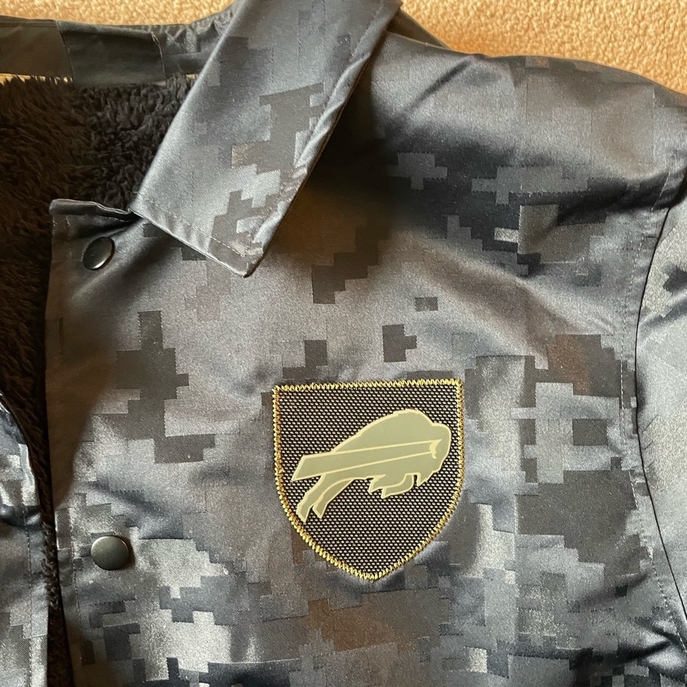Men's Buffalo Bills Nike Black 2020 Salute to Service Sideline Satin Jacket